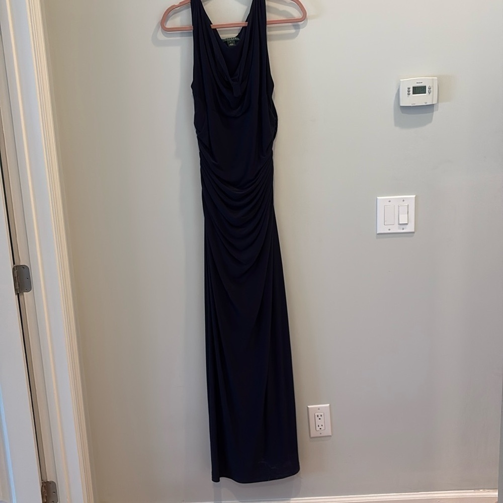 Lauren Ralph Lauren.  Size 14.  Formal Evening wear dress.  Navy blue.
